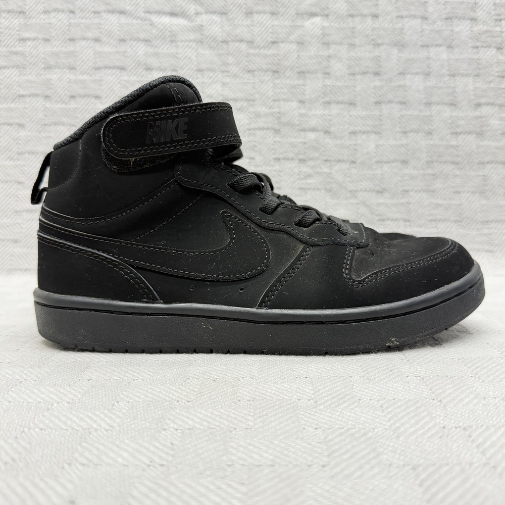 Nike Court Borough Mid 2 Shoes Unisex Kids Size‎ 3 Black Mid Top CW5868-001